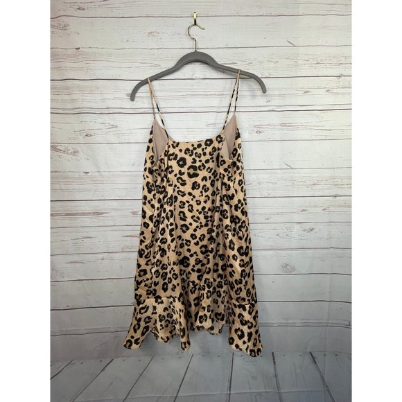 Lilyful Leopard Satin Slip Dress Large - Picture 4 of 4